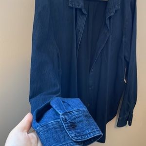 Denim Button-Down Women’s Top